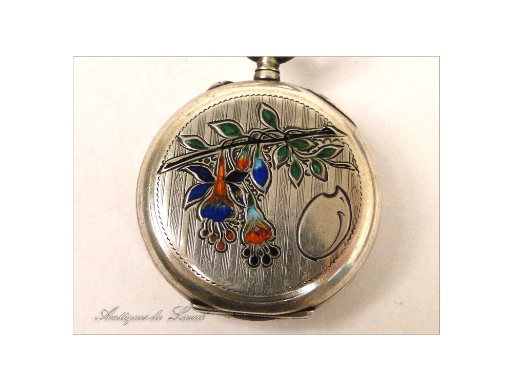Montre De Gousset Ancienne En Argent Massif - Fin 19e Siècle (vers 1900) - Mécanique Manuelle - Ne Fonctionne Pas