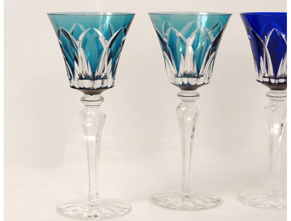 verres a pied en cristal de couleur Luxembourg TouTyPasse.lu