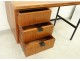 Modernist desk Jacques Hitier oak 1950 vintage design 20th century