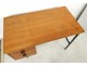 Modernist desk Jacques Hitier oak 1950 vintage design 20th century