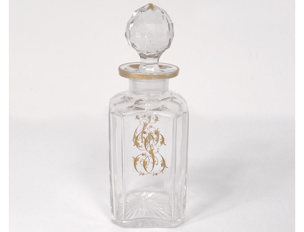 Carafe Ancienne Baccarat 1900 – Peinture Or, Style Japonisme, Collection
