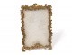 Small frame photo holder brass golden rocaille foliage frame XIXth century