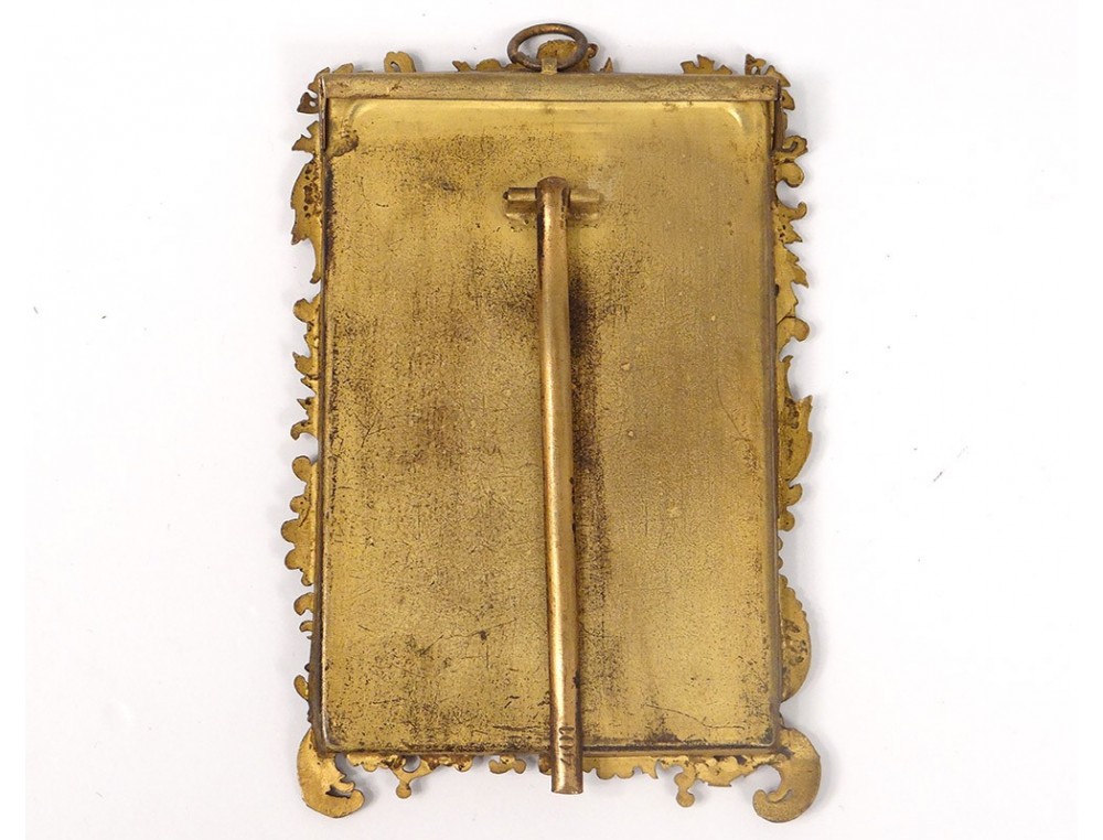 Petit Cadre Porte Photo Laiton Dore Rocaille Feuillage Frame Xixeme Siecle