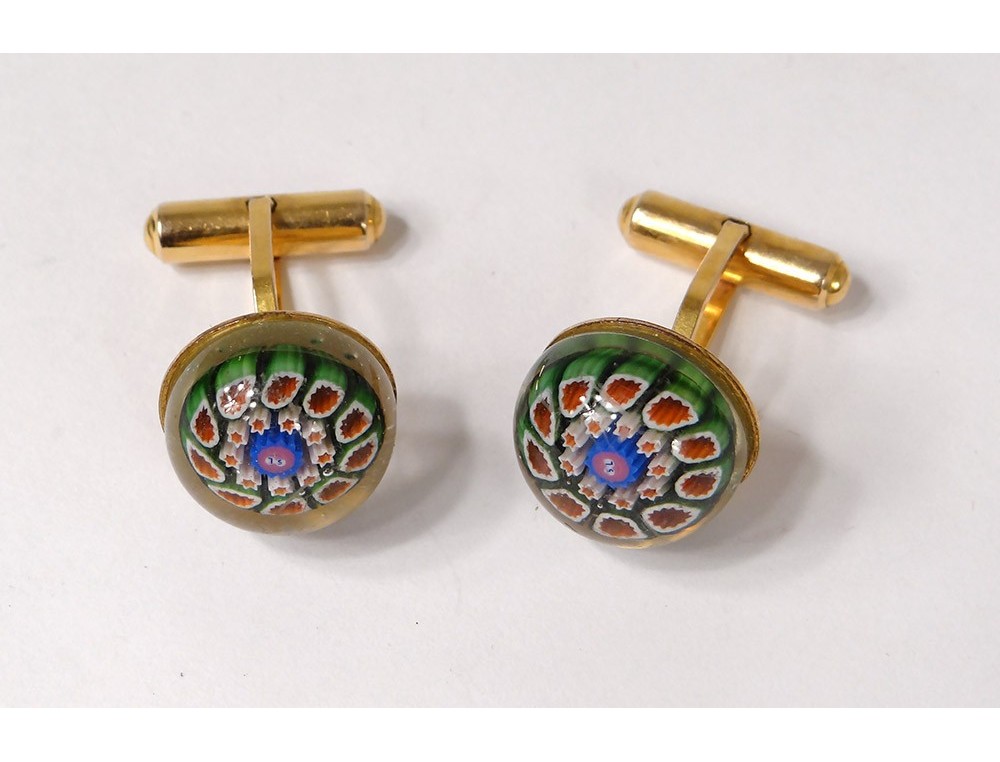 Boutons de manchette Céline Paris - Édition vintage deux tons | Trésors en Carrés | Produits