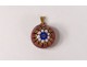 Crystal jewelry pendant Saint-Louis millefiori sulfide gold-plated XXth