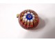 Crystal jewelry pendant Saint-Louis millefiori sulfide gold-plated XXth