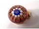 Crystal jewelry pendant Saint-Louis millefiori sulfide gold-plated XXth