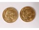 5 pieces gold 20 francs 1909 1910 1911 Rooster Marianne Chaplain Republic