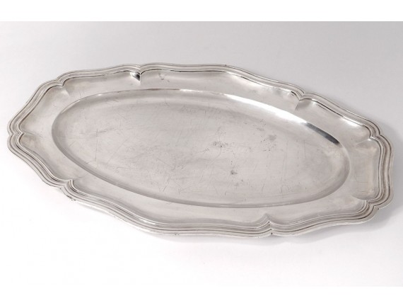 Jatte / Coupe en argent massif – Art Nouveau – Minerve 1er titre – Décor floral