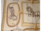 Square silk scarf Hermès Paris Grand Apparat horses 90cm Vintage J.Eudes