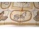 Square silk scarf Hermès Paris Grand Apparat horses 90cm Vintage J.Eudes