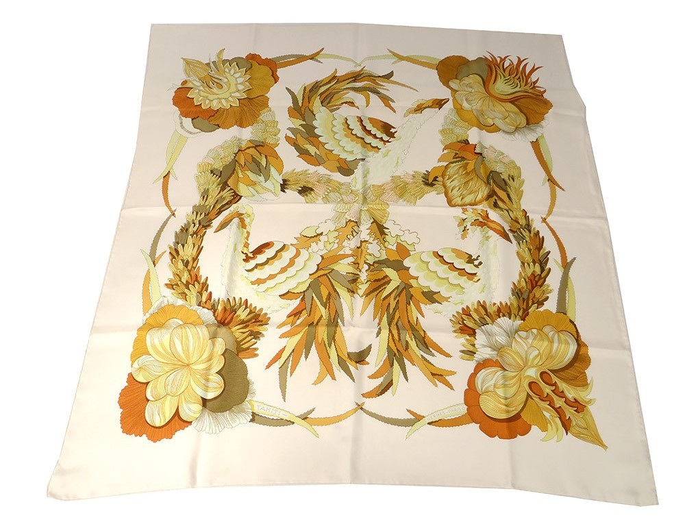 Foulard En Soie Vintage 90x90cm – Bleu Haute Qualité – Occasion Très Bon état – Accessoire Femme élégant
