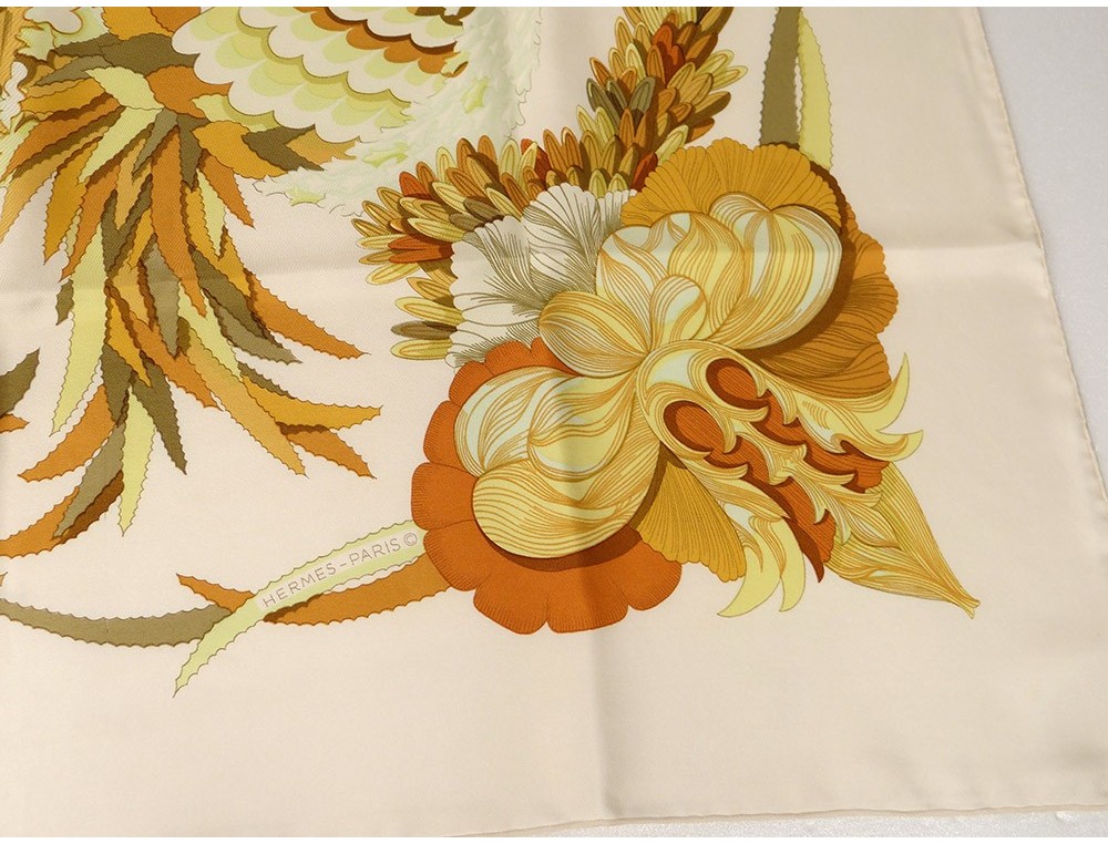 hermes bird scarf