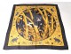 Square silk scarf Hermès Paris Cave felem cat mosaic 90cm Vintage