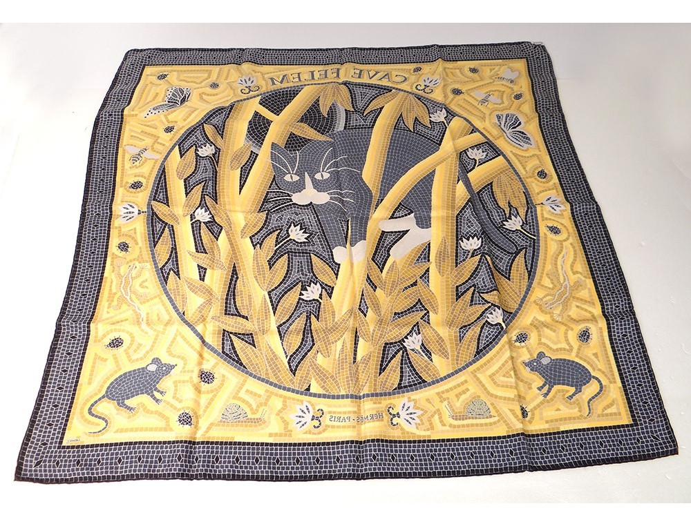 Foulard Long à Motif Mosaïque De Chats – Multicouleur En Acrylique – Neuf Sans étiquettes – Accessoire Déco Féminin