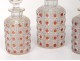 3 bottles of toilet crystal carved Baccarat XIXth century