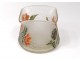 Vase glass paste enameled flowers signed J. Michel Paris 20th century