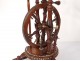Spinning wheel old wooden spindle object