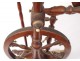 Spinning wheel old wooden spindle object