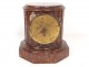 Pendulum column column fluted red marble Emile Colin &amp; Cie clock XIX