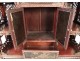 Japanese cabinet Shodana wood carved lacquered snow landscapes signed Meiji 19th