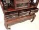 Japanese cabinet Shodana wood carved lacquered snow landscapes signed Meiji 19th