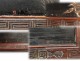 Japanese cabinet Shodana wood carved lacquered snow landscapes signed Meiji 19th