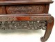 Japanese cabinet Shodana wood carved lacquered snow landscapes signed Meiji 19th