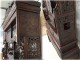 Japanese cabinet Shodana wood carved lacquered snow landscapes signed Meiji 19th