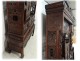 Japanese cabinet Shodana wood carved lacquered snow landscapes signed Meiji 19th