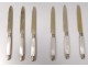 12 dessert knives nacre silver vermeil Minerve goldsmith Puiforcat XIXth