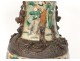 Lamp Chinese porcelain vase Nanjing 19th century soldier figures