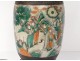 Lamp Chinese porcelain vase Nanjing 19th century soldier figures