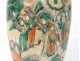Lamp Chinese porcelain vase Nanjing 19th century soldier figures