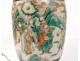 Lamp Chinese porcelain vase Nanjing 19th century soldier figures