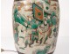 Lamp Chinese porcelain vase Nanjing 19th century soldier figures