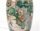 Lamp Chinese porcelain vase Nanjing 19th century soldier figures