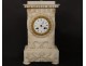 Pendulum bollard alabaster flowers foliage sun Napoleon III clock XIXth c.