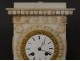 Pendulum bollard alabaster flowers foliage sun Napoleon III clock XIXth c.