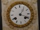 Pendulum bollard alabaster flowers foliage sun Napoleon III clock XIXth c.