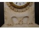 Pendulum bollard alabaster flowers foliage sun Napoleon III clock XIXth c.