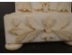 Pendulum bollard alabaster flowers foliage sun Napoleon III clock XIXth c.