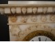 Pendulum bollard alabaster flowers foliage sun Napoleon III clock XIXth c.