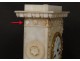 Pendulum bollard alabaster flowers foliage sun Napoleon III clock XIXth c.