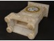 Pendulum bollard alabaster flowers foliage sun Napoleon III clock XIXth c.