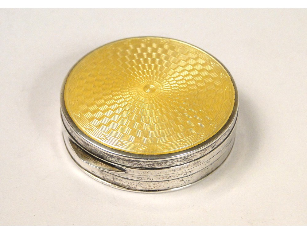Boîte à Pilules Hexagonale Argent Sterling 925 – Gravée, Poinçons Anglais, Ari D Norman
