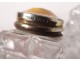 Pair of crystal salt shakers sterling silver enamel norwegian Norway twentieth