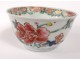 Small porcelain bowl Compagnie des Indes rose family flowers eighteenth century