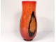 Large glass vase Murano Venice Italy F. Silviy italian twentieth century