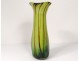 Large glass vase Murano Venice Italy F. Silviy italian twentieth century